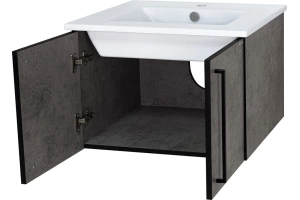 Тумба под раковину Brevita Rock 75 бетон темно-серый (ROCK-06075-50-2) - 3