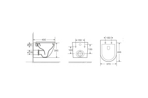 Унитаз подвесной WeltWasser WW MERZBACH 041 MT-GR с сиденьем микролифт матовый серый (10000008256) - 2