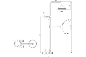 Душевая стойка Webert Ottocento OT760405065 бронза - 3
