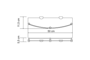 Kammel 8344 Полка стеклянная с бортико?? - 3