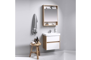 Зеркало-шкаф Aqwella City 60 дуб балтийский - 3