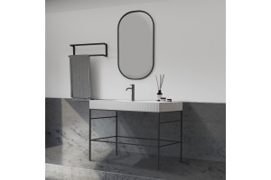 Консоль с раковиной Abber Stein подвесная 120 белый матовый - 3