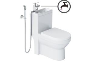 Напольный унитаз-биде с раковиной на бачке Laguraty (8074)