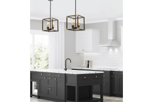 Люстра на штанге LUMINA DECO Waldorf LDP 1140-4 BK+MD - 2