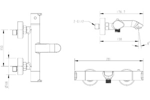 Термостат Bravat Waterfall F673114C-01A-RUS для ванны с душем - 2