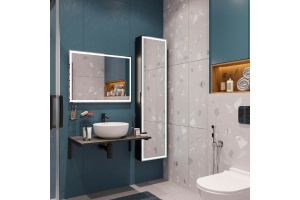 Мебель для ванной DIWO Элиста 80 чёрный мрамор, с раковиной Moduo 40 RING - 2