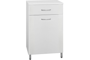 Тумба Style Line Эко Стандарт ТН 60 с бельевой корзиной, белая - 3