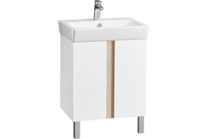 Тумба с раковиной Aquaton Кантри 60 белый-светлое дерево