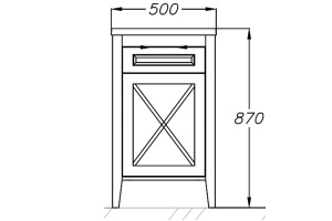 Комод Opadiris Палермо 50 светлое дерево - 3