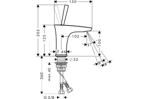 Смеситель Hansgrohe PuraVida 15075000 для раковины - 3