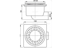 Душевой трап AlcaPlast APV15 - 2