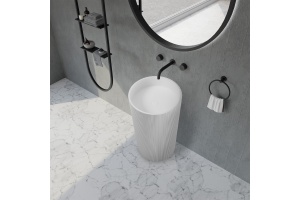 Раковина напольная Abber Stein 50х50 белый матовый - 3