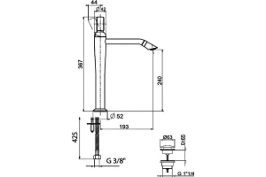 Смеситель Webert Opera OA830402015 хром, для раковины - 2