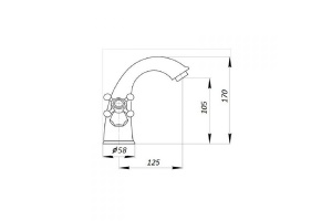 Смеситель для раковины Magliezza Bianco бронза (50107-br) - 2