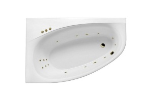 Акриловая ванна Excellent Kameleon 170x110 белая бронза левая с гидромассажем