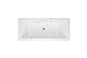 Ванна акриловая Excellent Heaven Slim Ultra 170х75 с гидромассажем белый - золото