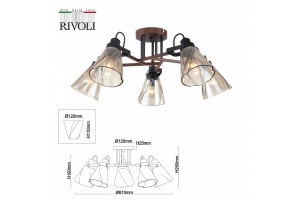 Потолочная люстра Rivoli Clarissa Б0055506 - 3
