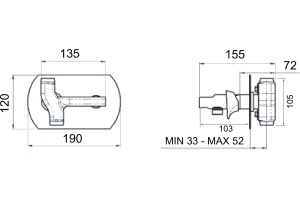 Гигиенический душ Remer Class Line L60 со смесителем, С ВНУТРЕННЕЙ ЧАСТЬЮ - 2