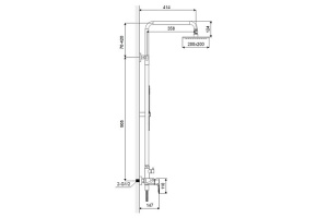 Душевая стойка Excellent Rain Keria черный матовый - 3