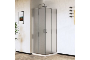 Душевой уголок Vincea City 90х90 профиль хром стекло рифленое 
