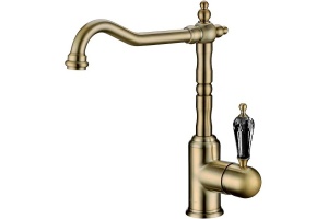 Смеситель для кухни Boheme Medici бронза с черным кристаллом Swarovski