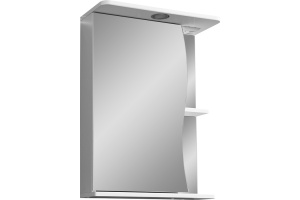 Зеркало-шкаф Polar Волна Верея 55 L с подсветкой белый