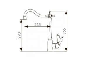 Смеситель для кухонной мойки  KAISER Vincent (31944-9) - 2