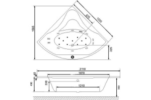 Акриловая ванна Excellent Glamour 150x150 - 2