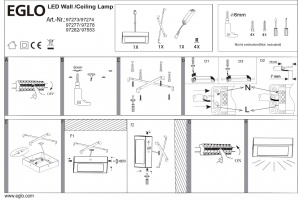 Накладной светильник Eglo ПРОМО Fueva 1 97282 - 2
