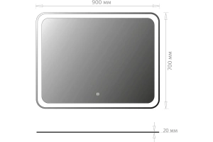 Зеркало Onika Магна 90 с подсветкой (209029) - 3