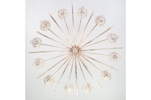 Подвесная люстра Eurosvet Alda 3305/12 белый с золотом/прозрачный хрусталь Strotskis - 3