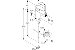 Смеситель для биде Kludi Pure&solid хром (342160575) - 2