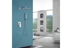 Душевой комплект Abber Weiss Insel хром, белый (AF8018W) - 2