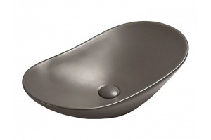 Раковина накладная CeramaLux NC 61.55 см серый матовый (7811AMDH-2)