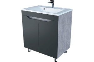 Тумба под раковину Stella Polar Абигель 80 серый