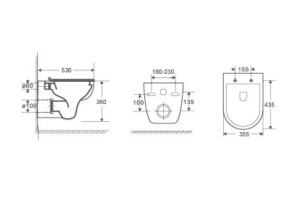 Унитаз подвесной Weltwasser WW SK Baarbach 004GL-WT безободковый с микролифтом белый (10000003811) - 2