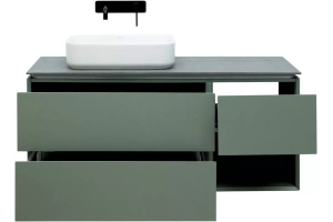 Тумба под раковину Allen Brau Infinity 120 L серо - зеленый матовый - 3