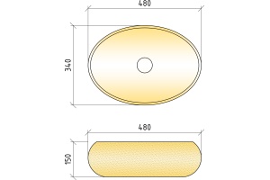 Раковина накладная Armadi Art NeoArt 48 золото - 3
