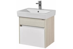 Тумба под раковину подвесная Aquaton Верди 60 белый-светлое дерево - 2