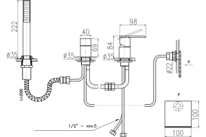 Смеситель на борт ванны Rav Slezak Loira хром - 2