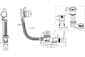 Слив-перелив Triton CK60PF, 60 (Щ0000039638) - 2