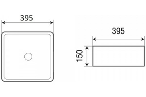 Раковина накладная WeltWasser WW ELBACH 20755 MB 39.5 матовый черный (10000005793) - 2