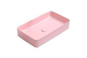 Раковина накладная CeramaLux NC 60.5 см розовый матовый (78189MP-3)
