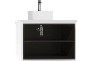 Комплект мебели открытый Aquaton Брук 80 белый-темное дерево - 2