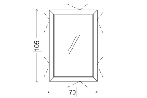 Зеркало с подсветкой Armadi Art Dolce 105х70 коричневый - 2