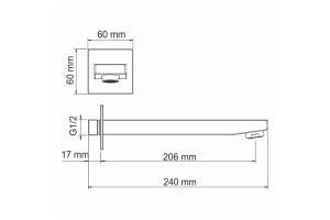 A220 Настенный излив для ванны - 3