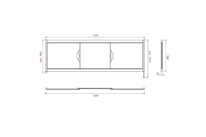Фронтальная панель Onika Лагуна 160 белый (516002) - 2