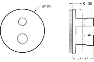 Термостат Jacob Delafon Modulo E75386-CP для душа - 2
