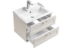 Тумба с раковиной подвесная Aquaton Леон 65 белый - 3