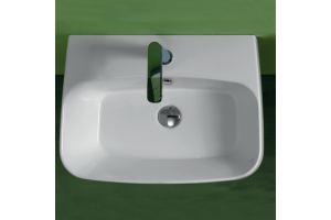 Simas Baden Baden Раковина подвесная 60х45 см, с 1 отв. для смесителя, цвет белый (без крепления F89)